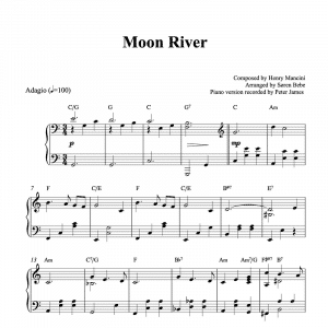piano sheet music for the song moon river by henry mancini pdf download