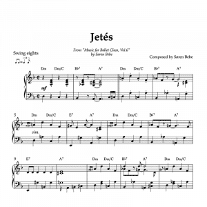 a Disney jazz inspired jeté sheet music for ballet vol.6