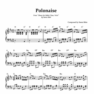 polonaise piano sheet music for ballet