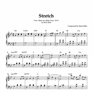 sheet music for ballet class stretching