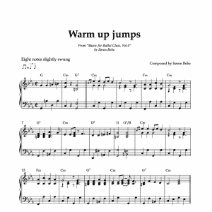 warm up jumps sheet music for ballet vol.6
