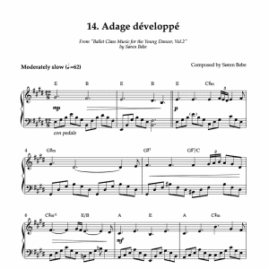piano sheet music for adage developpe pdf download