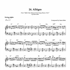 piano sheet music for allegros