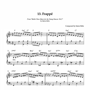 Frappé piano sheet music for children's ballet class pdf