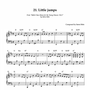 LITTLE JUMPS | Piano Sheet Music for Children's Ballet Classes | From "Ballet Class Music for the Young Dancer, Vol.2" by Søren Bebe (PDF)