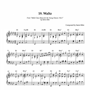 piano score for ballet class waltz pdf
