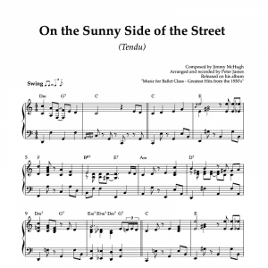 On the sunny side of the street - piano sheet music for ballet class tendu exercise