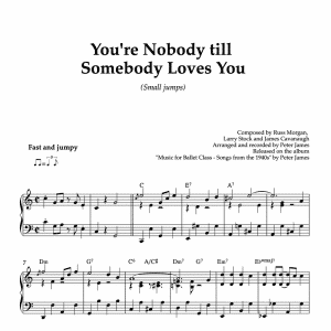 piano sheet music for you're nobody till somebody loves you