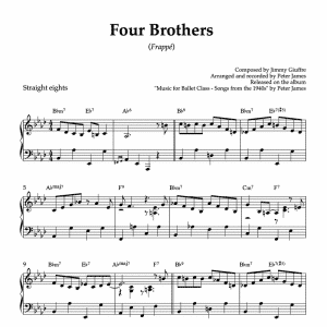 piano sheet music for the song four brothers by jimmy giuffre