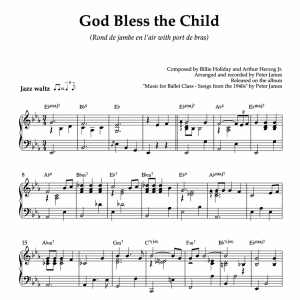 piano sheet music for the song god bless the child