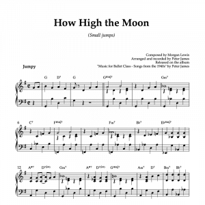piano sheet music for how high the moon