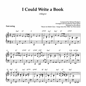 piano sheet music for the song i could write a book composed by Richard Rodgers