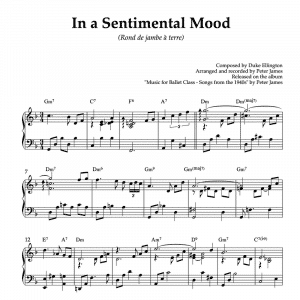 piano sheet music for duke ellingtons in a sentimental mood