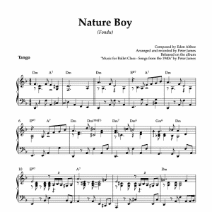 piano sheet music for the song nature boy by eden ahbez