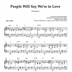 piano arrangement of the song people will say we're in lopve