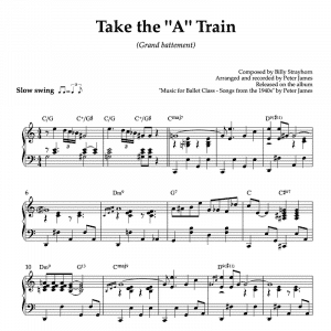 piano sheet music for take the a train
