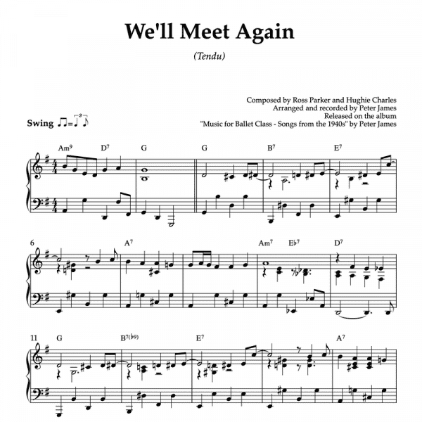 we'll meet again piano sheet music