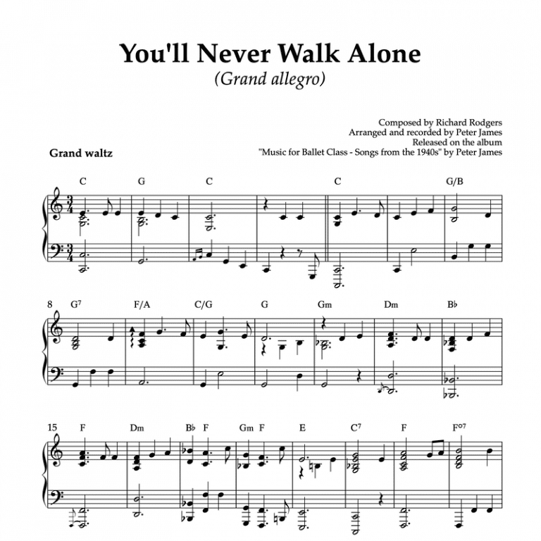 You'll Never Walk Alone (Richard Rodgers) Piano Sheet Music (PDF)