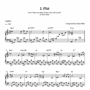 plie sheet music for ballet pointe class