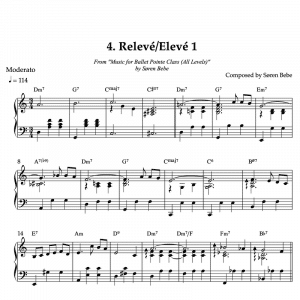 sheet music for releve pointe exercise