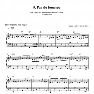 sheet music for pas de bourrée