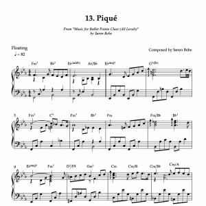 A beautiful ballad in 4/4 composed by Soren Bebe for piqué ballet exercises