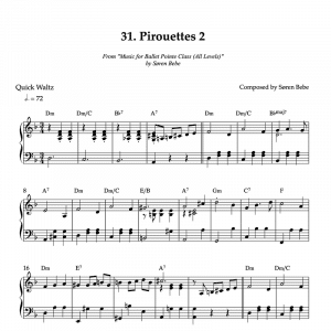 waltz piano sheet music for ballet pointe class
