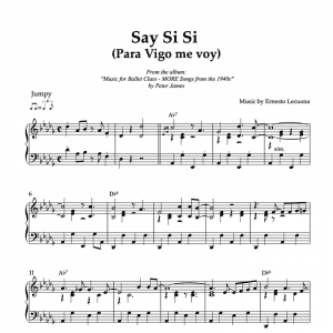 Piano sheet music for Say Si Si (Para Vigo me voy)