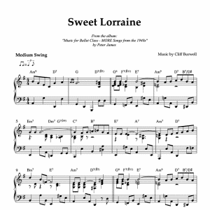 sweet lorraine piano sheet music for ballet class