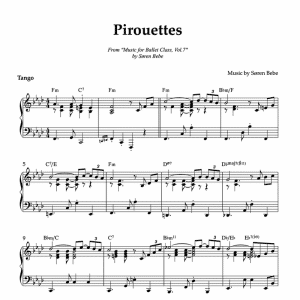 pirouette tango sheet music for ballet class