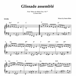 Sheet music for "Glissade assemblé" (PDF) | Track 19 from the album "Music for Ballet Class Vol.7" by Søren Bebe