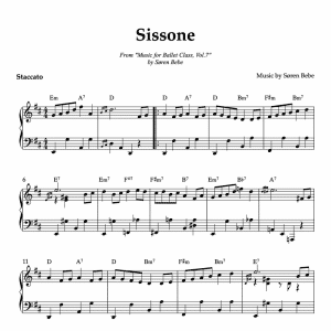 sissone ballet class sheet music by soren bebe