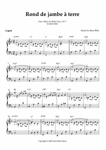 rond de jambe a terre ballet class sheet music