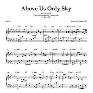 Above Us Only Sky | Piano Sheet Music (PDF) | by Søren Bebe