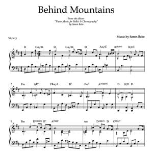Behind Mountains | by Søren Bebe | Piano Sheet Music (PDF)
