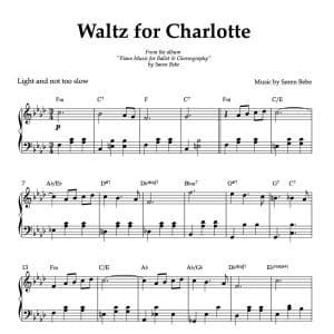 Waltz for Charlotte | by Søren Bebe | Piano Sheet Music (PDF)