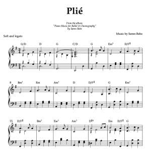 Plié | by Søren Bebe | Piano Sheet Music (PDF)